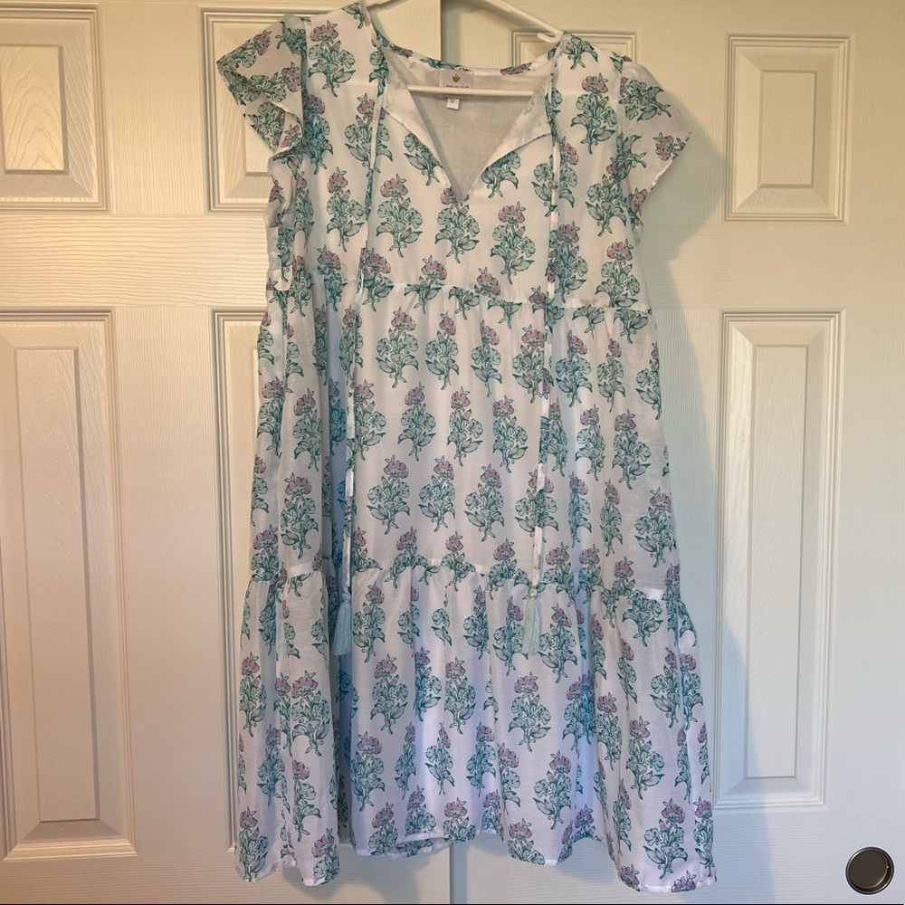 J. Marie Cecelia Ruffle Sleeve Dress